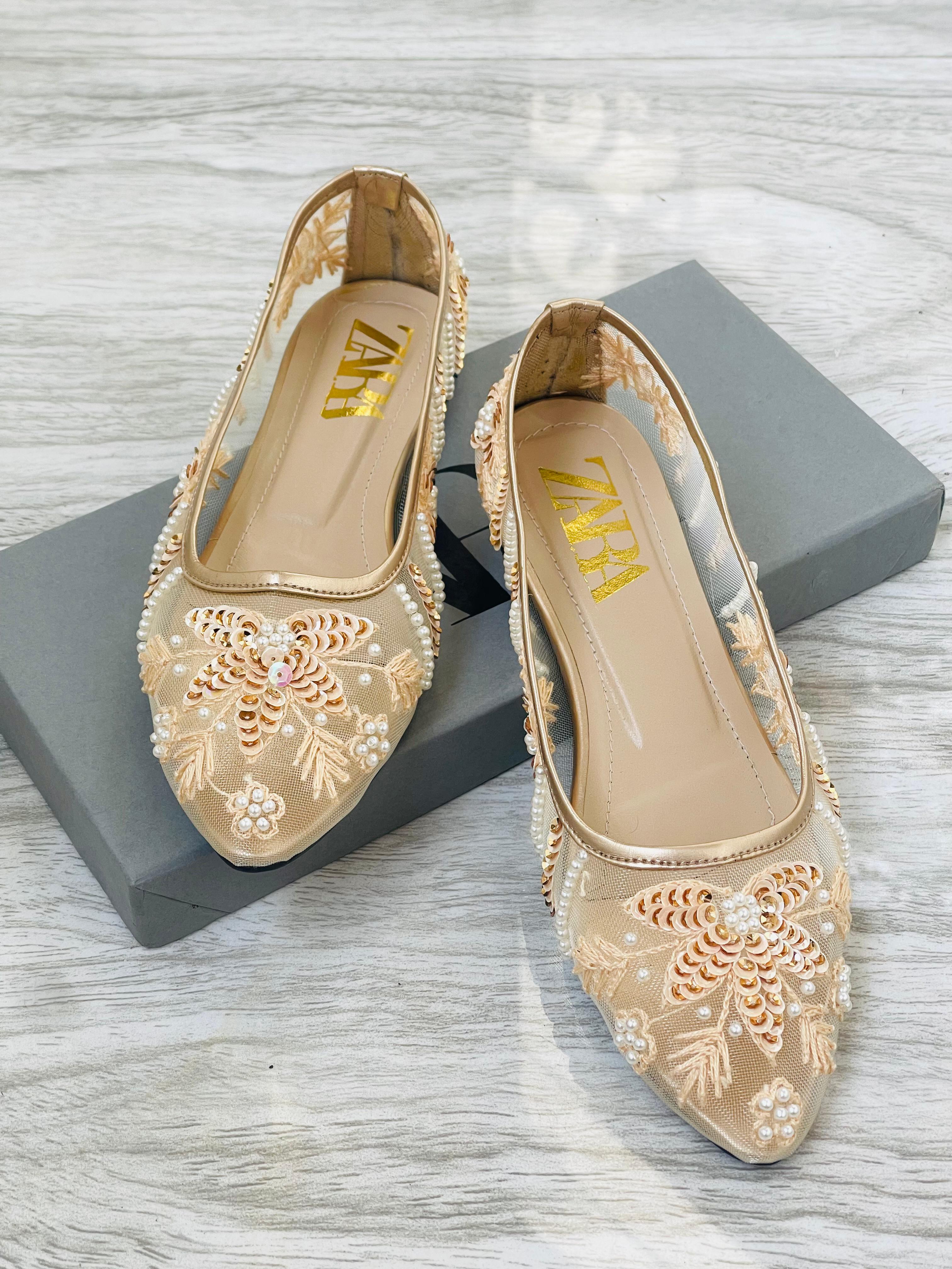 ZARA Embroidered Pumps