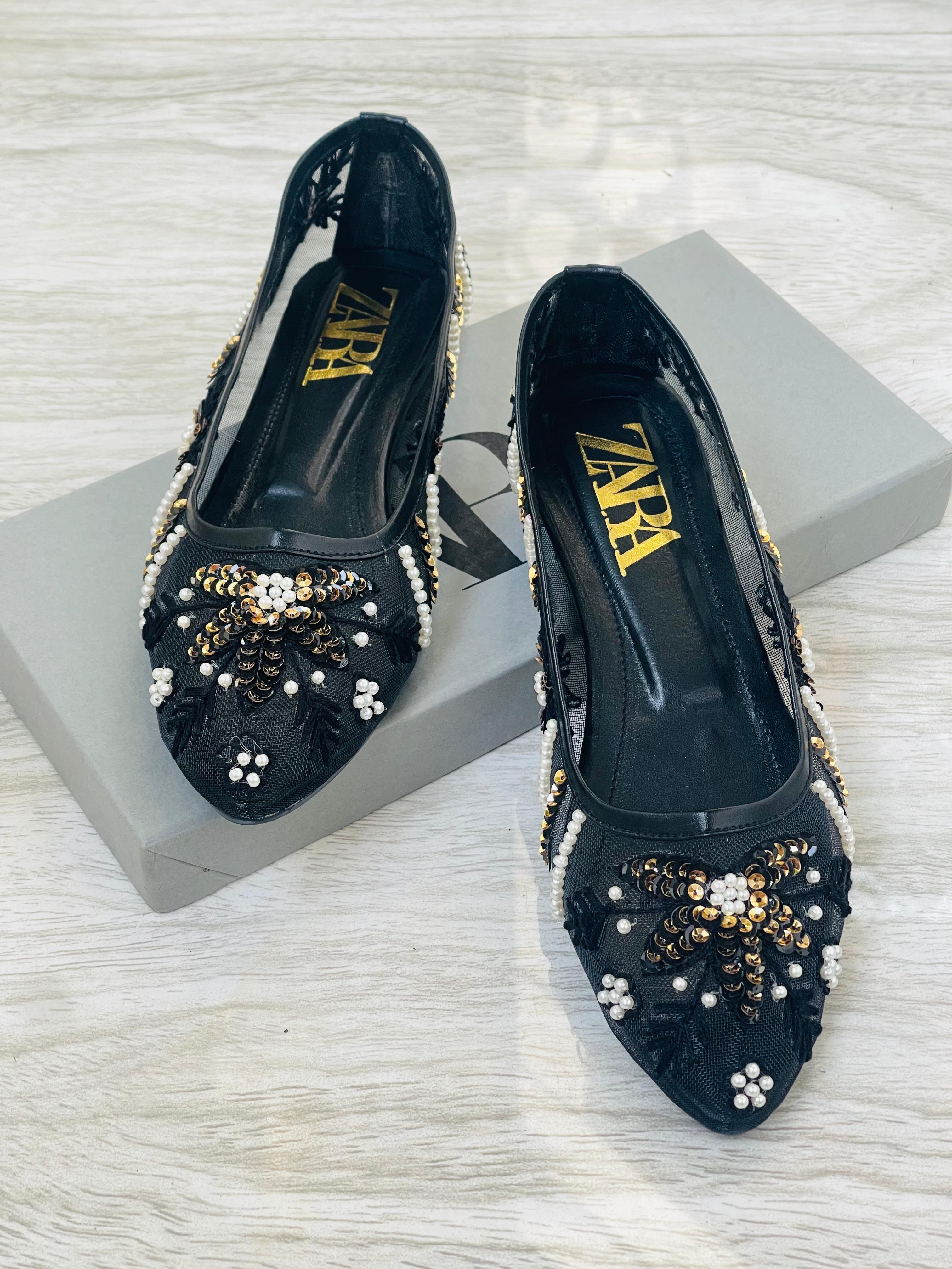 ZARA Embroidered Pumps