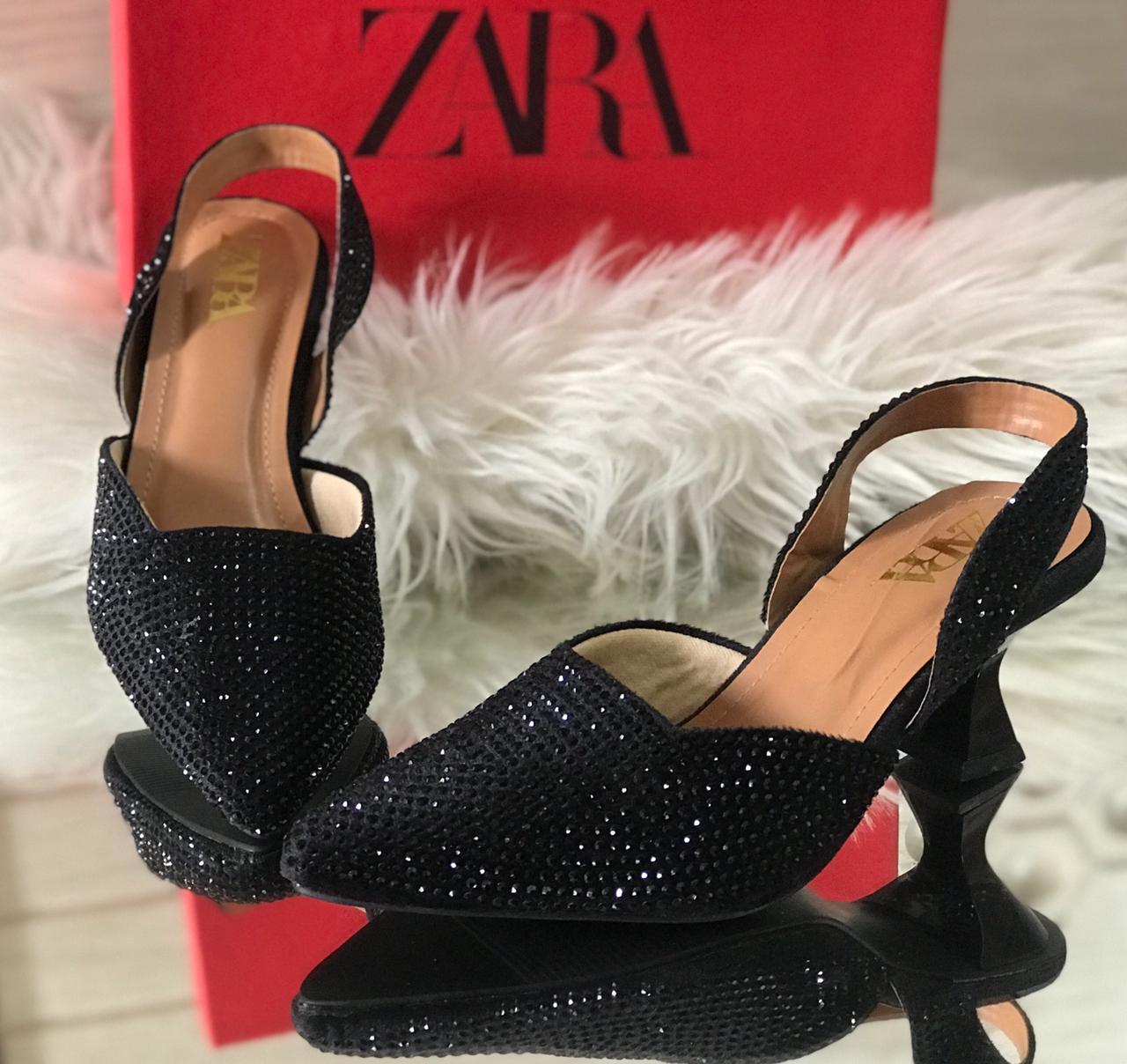 ZARA Stone Heels