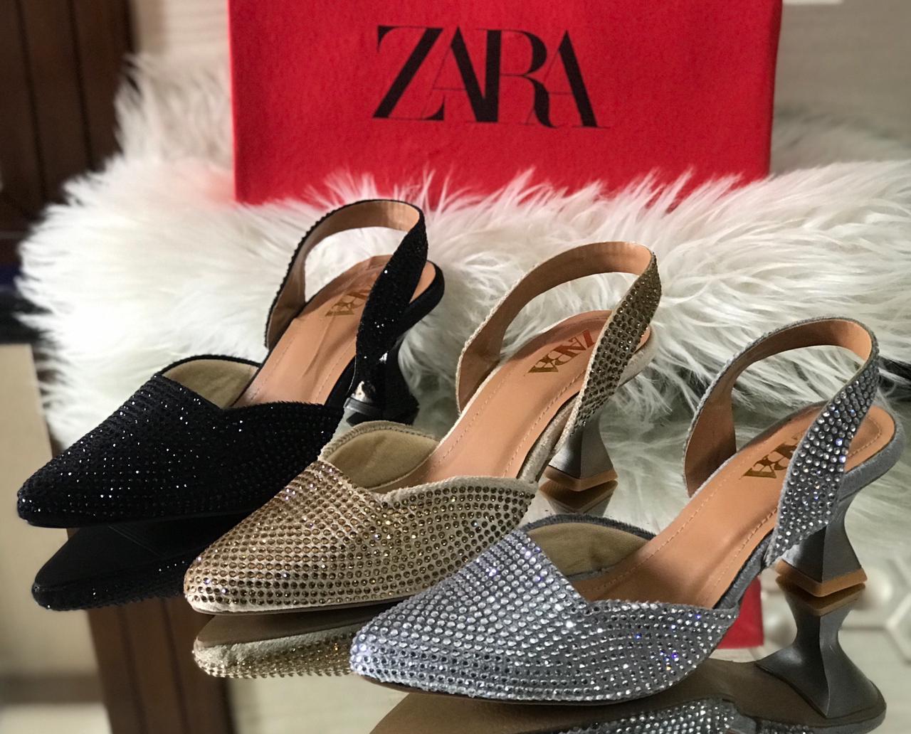ZARA Stone Heels